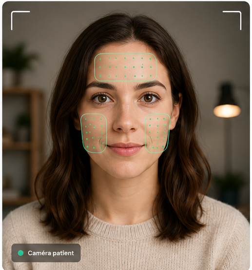 Téléconsultation par caméra avec analyse rPPG ForeHealth